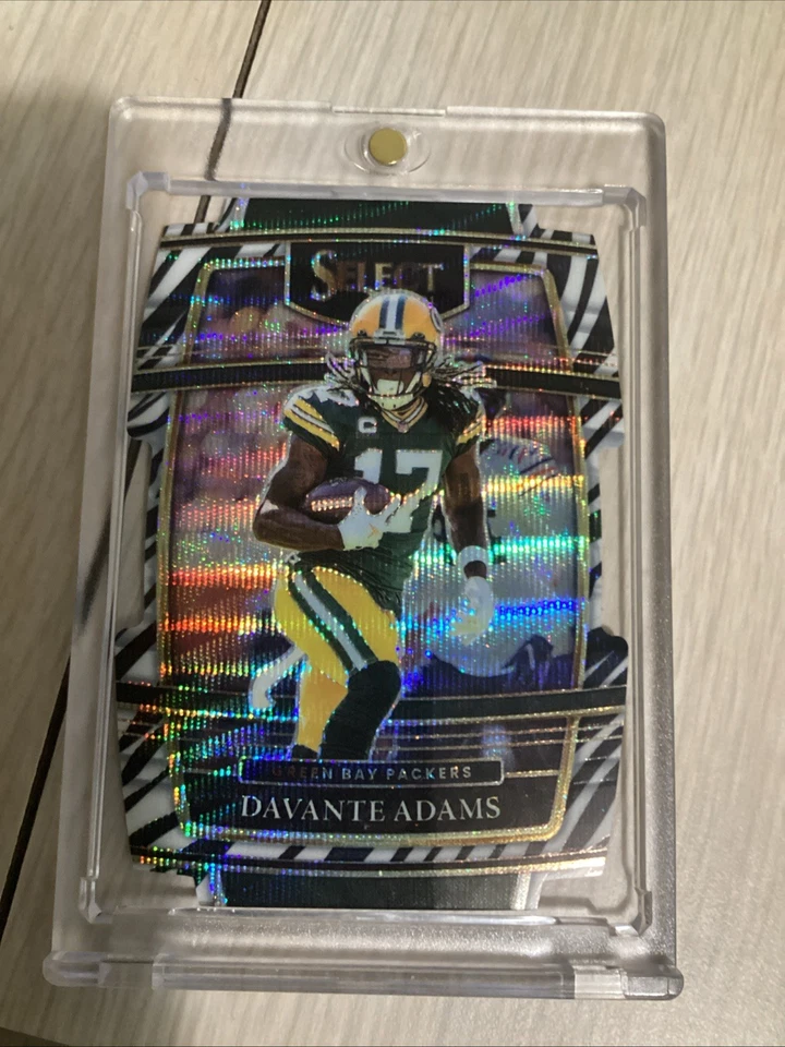 2021 Panini Select - Concourse Davante Adams #14 Zebra Prizm - Image 1 of 2