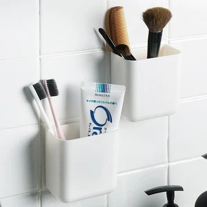  Zahnbürstenablage für Badezimmer Wandregal Wandmontage Make-up Organizer - Bild 1 von 11