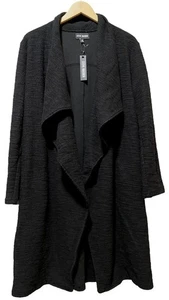 Steve Madden Neu mit Etikett Schalkragen Jacke Staubmantel M Medium SCHWARZ Oberbekleidung - Bild 1 von 7