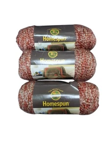 Lot of 3 Lion Brand Homespun Yarn Skeins Spice Color 425 185 yds Each NWT - Picture 1 of 4