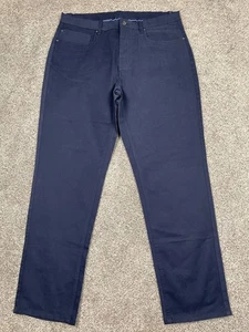 Footjoy Pants Mens 36 Navy Blue Slim Straight Chino Golf Preppy Stretch Casual - Picture 1 of 7