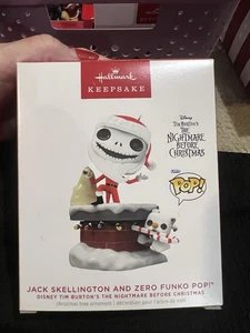 New Hallmark Jack Skellington and Zero Funko Pop Nightmare Keepsake Ornament NEW - Picture 1 of 2