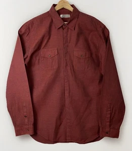 Burberry London Flannel Chamois Long Sleeve Shirt Men’s Size XL Maroon - Picture 1 of 9