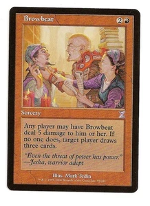 MTG  4X ** BROWBEAT ** X4 Magic Time Spiral - Picture 1 of 1
