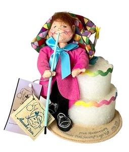 Vintage Annalee Doll 15th Anniversary Logo Kid 1998-1999 Artist Paint Brush NEW - Picture 1 of 4