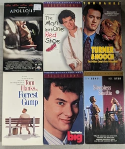 VHS Set Of Tom Hanks Apollo 13 The Man With The One Red Shoe Turner And Hooch X6 - Picture 1 of 9