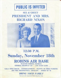 See & Greet President & Mrs Richard Nixon at Robins Air Base November 18, 1973 - Picture 1 of 1