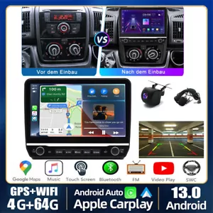 Für Fiat Ducato 2006-2023 GPS Navi WLAN Android 13 64G Apple CarPlay Autoradio - Bild 1 von 19