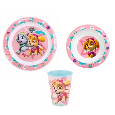 Paw Patrol Kindergeschirr Set Geschirrset Mädchen Kinder Geschirr Essgeschirr - Bild 1 von 4