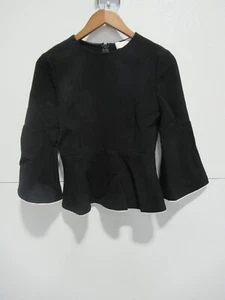 Rachel Zoe Bell Sleeve Top Black/Ecru Size 2 *NWT* (Defect) - Picture 1 of 7