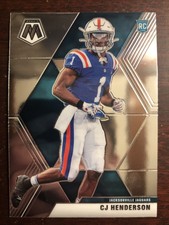 CJ C.J. Henderson JR. 2020 Panini Mosaic Rookie Card RC #246 Carolina Panthers