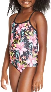 NWT Hurley Youth girls One Piece Bathing Suit Swimsuit Swimwear Tropical Floral - Picture 1 of 5