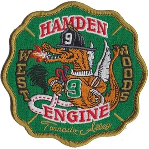 Hamden, Ct Engine 9 Tornado Alley / West Woods NEU Feuerwehr Patch - Bild 1 von 1
