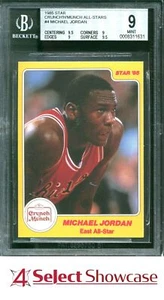 1985 STAR CRUNCH 'N' MUNCH ALL-STARS #4 MICHAEL JORDAN RC BULLS HOF BGS 9 - Imagen 1 de 4