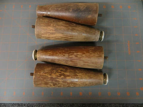 Furniture Legs 7 Inch short One missing foot wide aspect old estate find HQ Cover