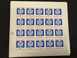 O163 1 cent Eagle official mail full mint sheet of 20 stamps - Picture 1 of 1