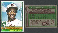 AL BUMBRY-1976 TOPPS # 307-BALTIMORE ORIOLES OUTFIELDER-WORLD SERIES CHAMPION