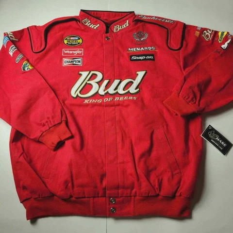 NWT Dale Earnhardt Jr. Chase Authentics Drivers Line Budweiser NASCAR Jacket XXL Cover