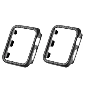 2pcs fibra de carbono cubierta protectora de la caja de la caja negra para Apple Watch Series 5 4 321 - Imagen 1 de 16