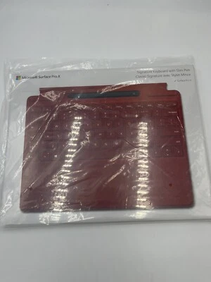 Surface Pro X Signature Keyboard with Slim Pen Bundle for Business. Red Poppy - Image 1 of 2