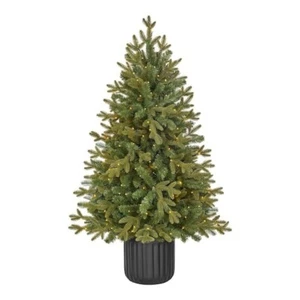 Home Accents Holiday 4 ft. Pre-Lit LED Potted Spruce Artificial Christmas Tree - Picture 1 of 5