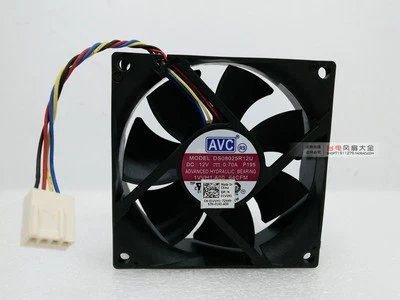 AVC DS08025R12U 8025 4-pin hydraulic chassis fan 12V 0.70A 01VVH1 - Image 1 of 2