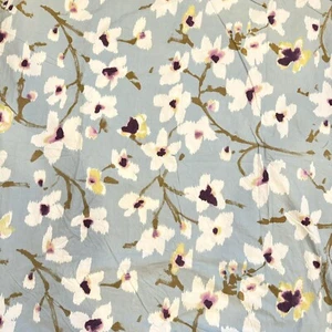 Crate & Barrel FLEUR Floral Full Queen Duvet + 2 Euro Sham Covers 100% Cotton - Picture 1 of 5