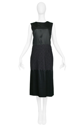 MAISON MARGIELA ABITO VINTAGE MARGIELA ARTIGIANALE IN RASO E LANA CON PANNELLI 2002