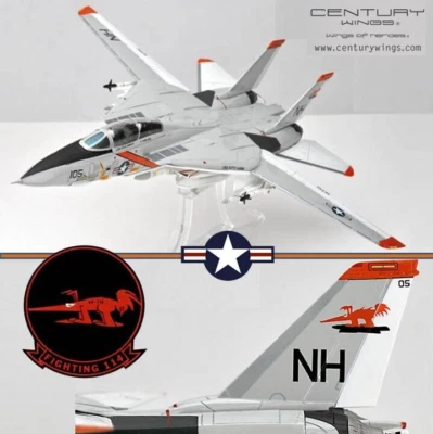 Century Wings 1/72 CW 001618 F-14A Tomcat USN VF-114 Aardvarks, USS Kitty Hawk - Image 1 of 4