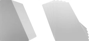 (150) 10" Record Bin Divider Cards - Sloped 10-1/4" x 11-1/2" - White Eco 30mil - Foto 1 di 2