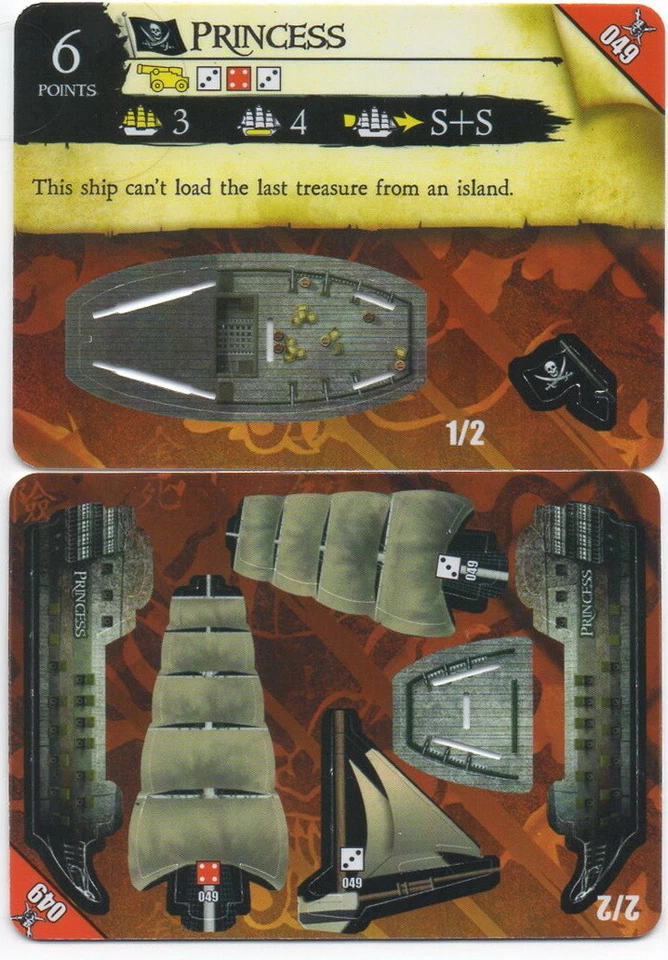 Wizkids Pirates Pocketmodel - Princess (ship) PotC 049 Common - Image 1 of 1