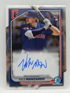 2024 Bowman Chrome Baseball Rookie Auto Cleveland Guardians CRA-KM KYL MANZARDO - Bild 1 von 2