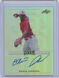 Osiris Johnson 2017 Leaf Perfect Game All-American Classic Silver Auto Rookie RC
