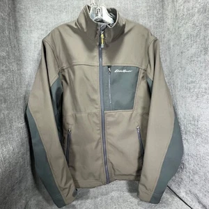 Chaqueta Eddie Bauer Soft Shell Hombres M Verde Gris Bloque de Color Gorp Senderismo Aire Libre - Imagen 1 de 21