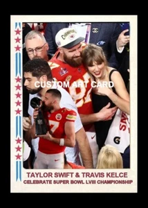 Taylor Swift Travis Kelce Chiefs Champions Neuheit individuelle ACEO Kunstkarte - Bild 1 von 2