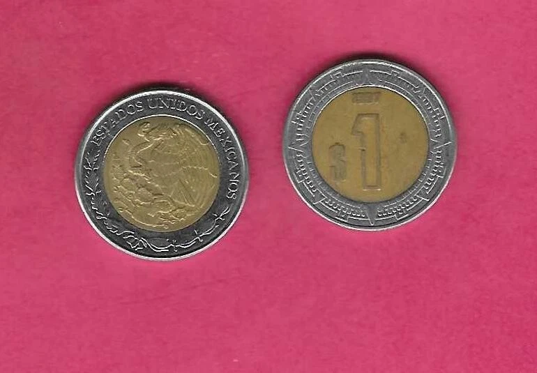 MONEDA DE PESO USADA BIMETÁLICA MUY FINA MÉXICO MEXICANO KM603 1997 EN MUY BUEN ESTADO Foto 1 de 1