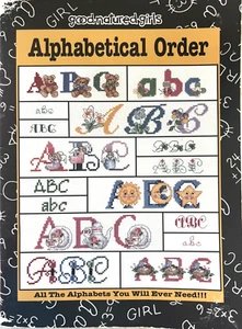 ALPHABETICAL ORDER Good-Natured-Girls ©1996 Counted Cross Stitch Leaflet #24503 - Picture 1 of 5
