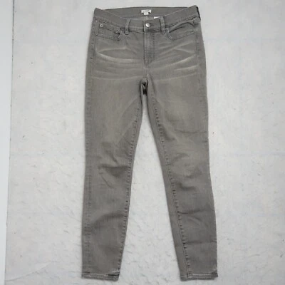 J. Pantalones de mezclilla ajustados Crew para mujer talla 27 beige ajuste regular 5 bolsillos algodón elástico Foto 1 de 4