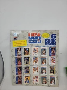 1992 USA Basketball 6 Book Covers Dream Team Jordan Bird Pippen Barkley Facts - Picture 1 of 6