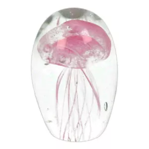 Sea Jelly Fish Blown Glass Decoration Ornament Paperweight Jellyfish (6.7cm) - Picture 1 of 1