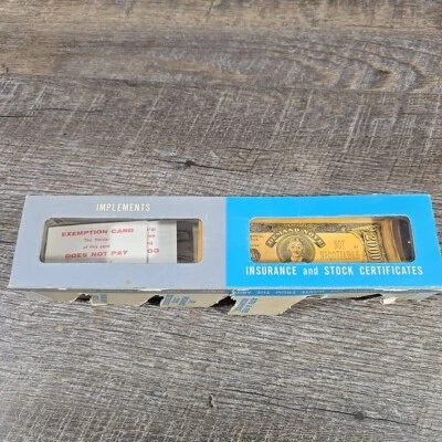 Vintage 1960 The Game of Life - OEM Replacement Pieces Money And Cards - Image 1 of 4