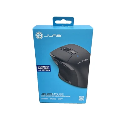 JLab JBuds Multi-Device Full-Sized Wireless Mouse Black MJBMOUSERBLK124 - Image 1 of 4
