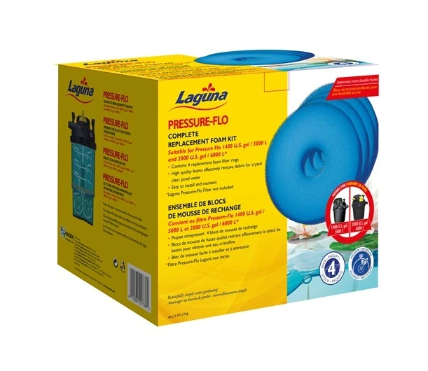 LAGUNA PRESSURE-FLO 1400 ESPUMAS DE REPUESTO - PACK DE 4 - PT-1736 Foto 1 de 1