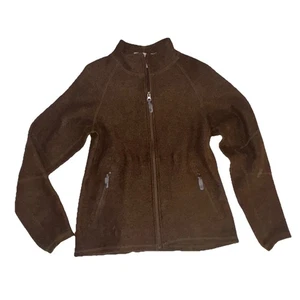 Ibex 100% New Wool Full Zip Woman’s Sz.L Jacket Outdoor Fall, Cute, Cozy, Heavy - Picture 1 of 12