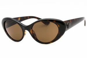 VERSACE VE4455U 108 73 Sunglasses Dark Havana Frame Brown Lenses 53mm - Picture 1 of 4