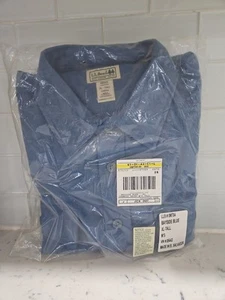 LL Bean Hemd Herren XLT 0MT04 blau Stoff schwerer Flanell traditionelle Passform NEU - Bild 1 von 4