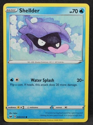 Shellder 040/202 SWSH01: Sword & Shield Base Set Normal Common - LP - Image 1 of 2