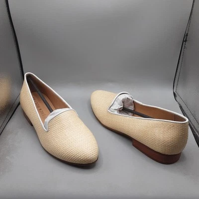 Jack Rogers Ginny Loafers женские 7,5 м бежевый натуральный ротанг слипоны A191 - Изображение 1 из 4