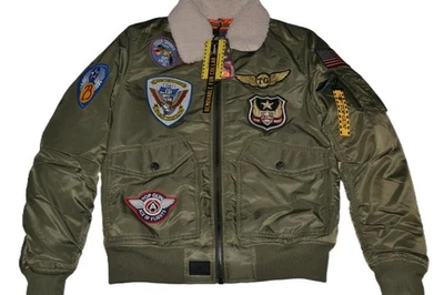 AUTHENTIC MENS TOP GUN "CORONADO" NYLON JACKET  ARMY GREEN  NWT - Image 1 of 4