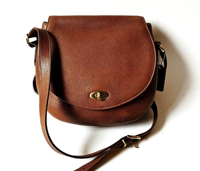 Vintage Coach Madison Carlyle Bag Maple Pebbled Leather Italy 4401 - Image 1 of 4